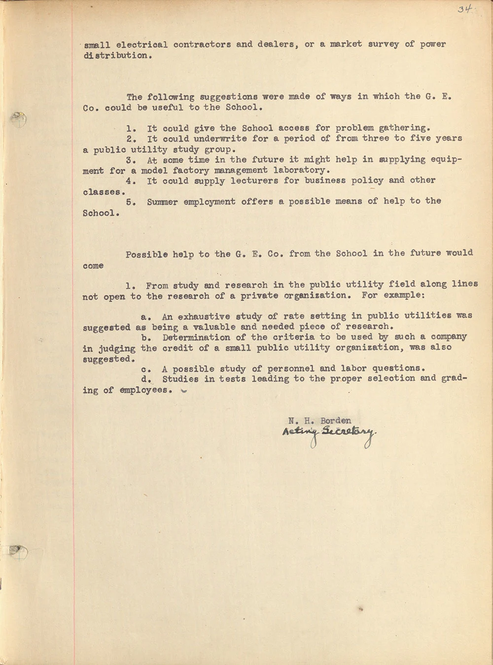 General Electric Memo 2