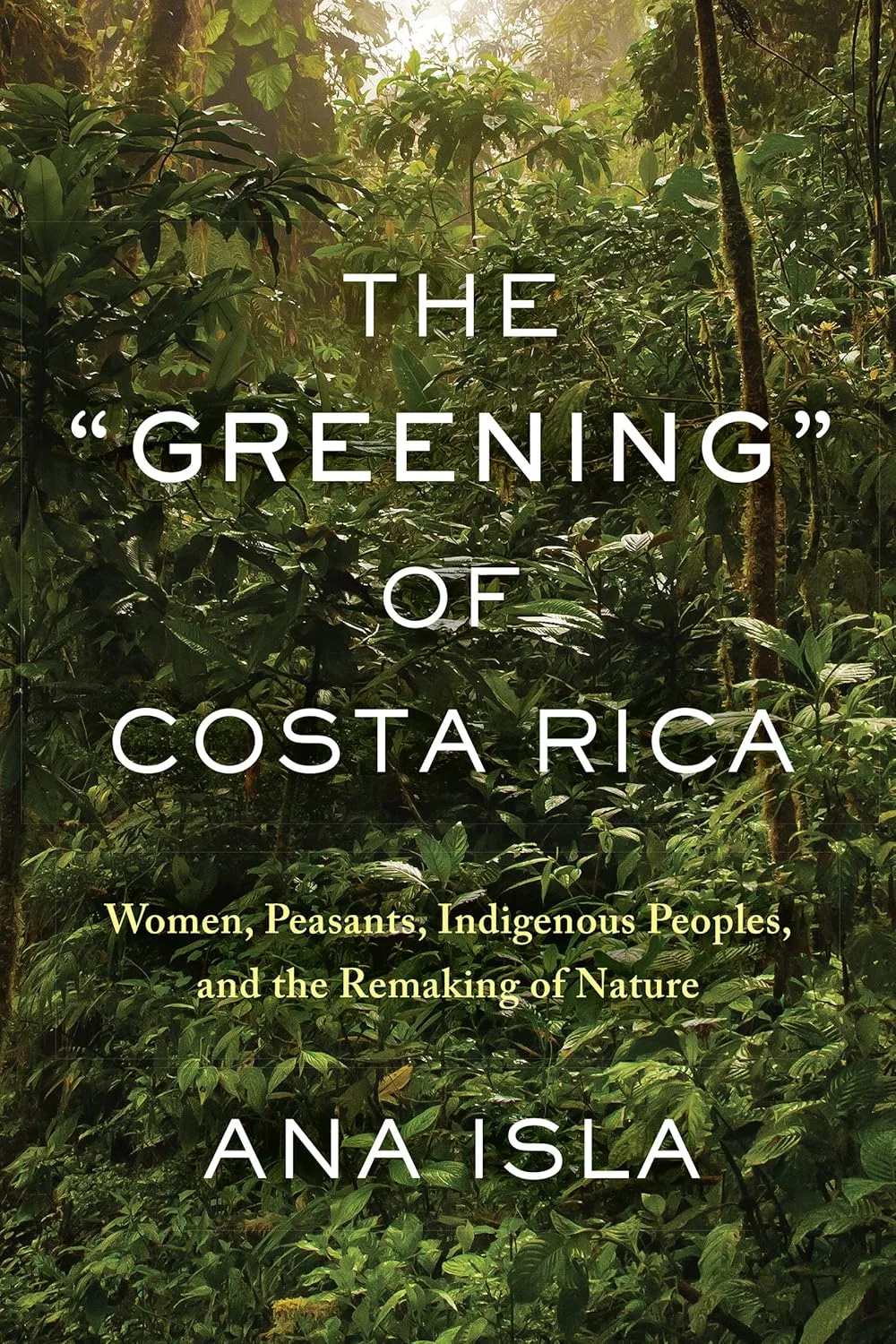 Book cover with a lush forest background