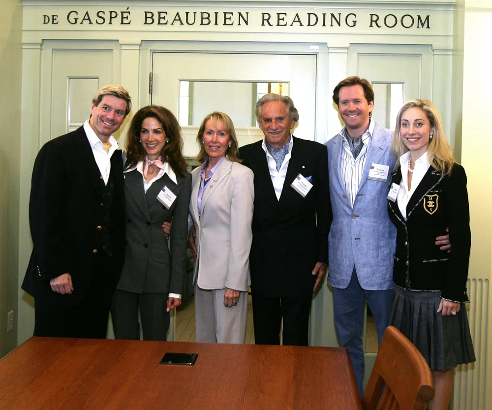 The de Gaspé Beaubien family. Philippe de Gaspé Beaubien II (MBA 1954) is third from the right.