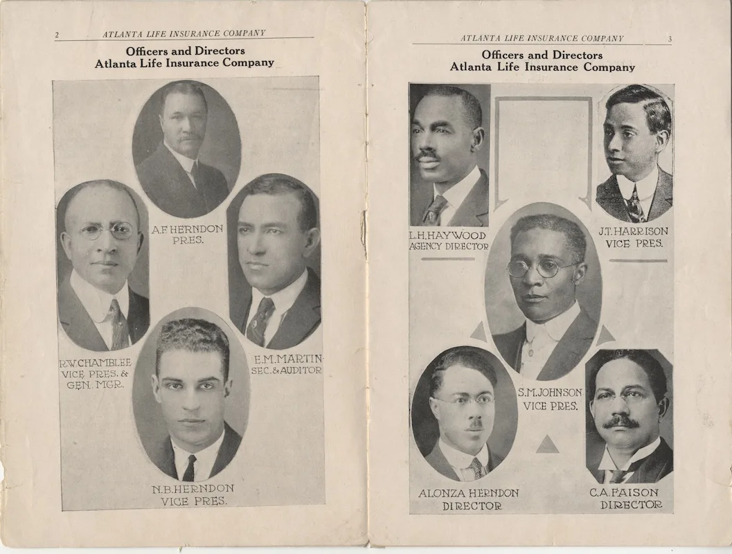 Officers and Directors of Atlanta Life Insurance Company, ca. 1923
