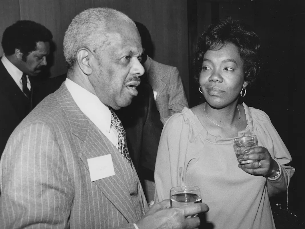H. Naylor Fitzhugh and Lillian Lincoln Lambert at Black Career Day, ca. 1979