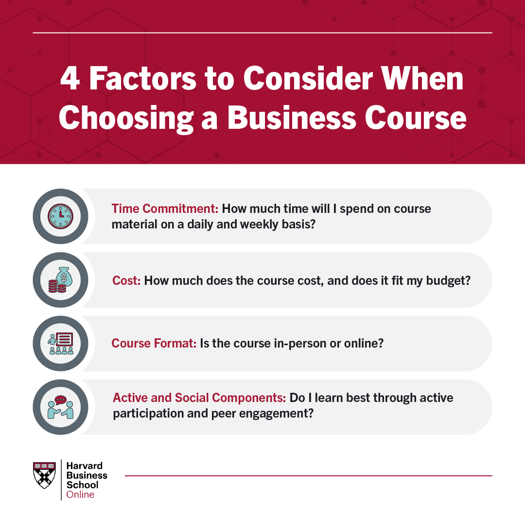 4 Factors to Consider When Choosing a Business Course