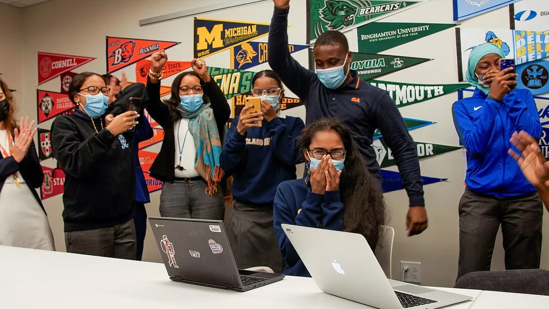 Success Academy Students Cheering & Happy
