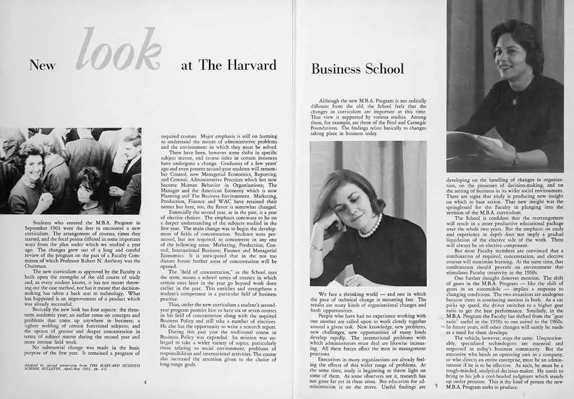 "New Look at the Harvard Business School." HBS Annual Report, 1964