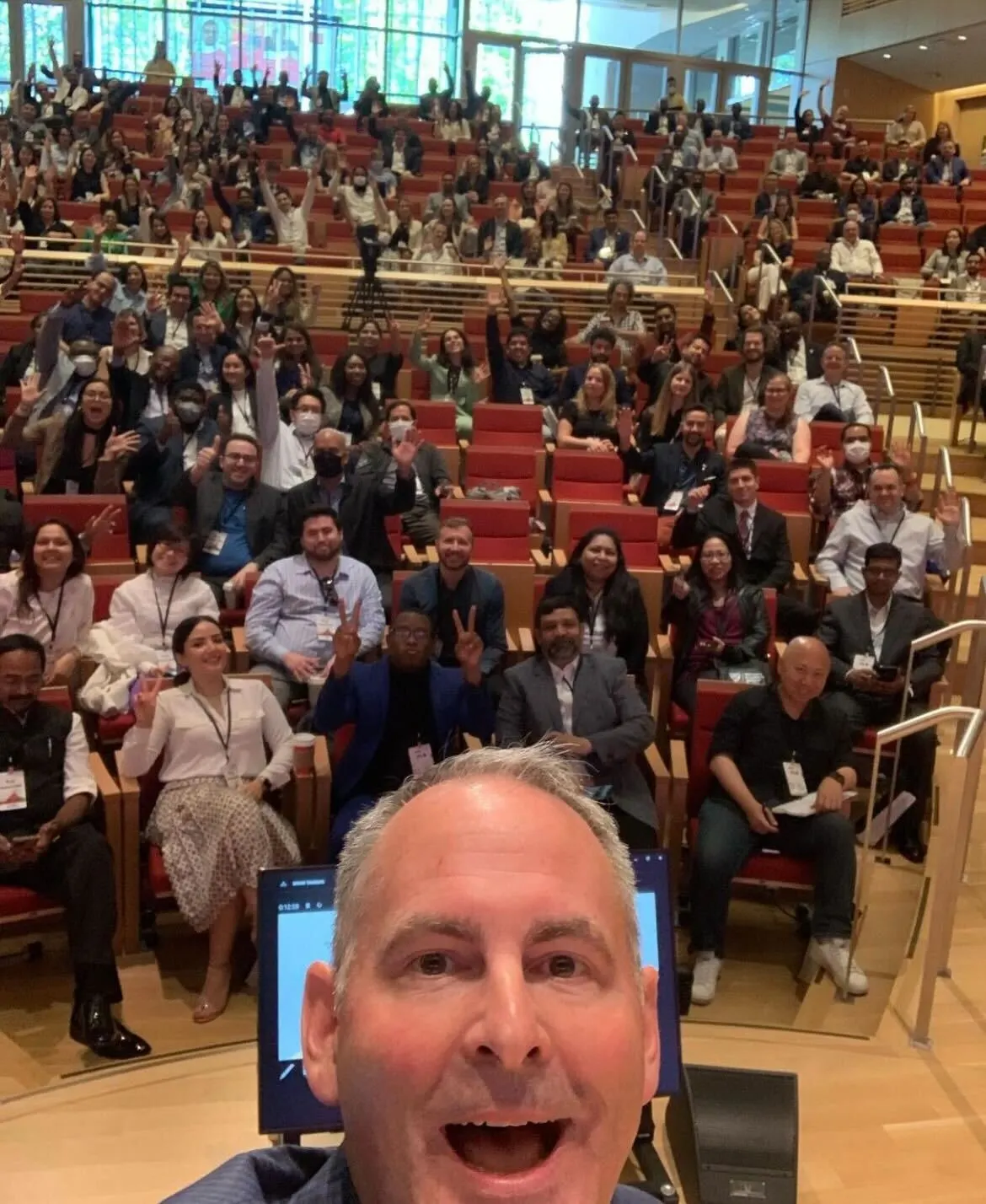 Patrick Mullane with Connext 2022 attendees