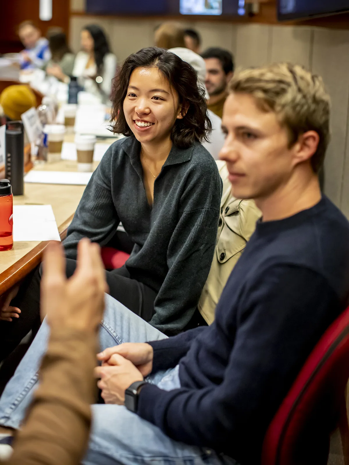 MBA students in discussion in the classroom