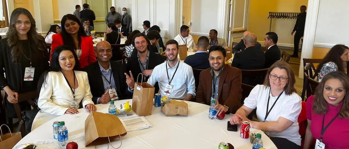 Connext attendees at lunch