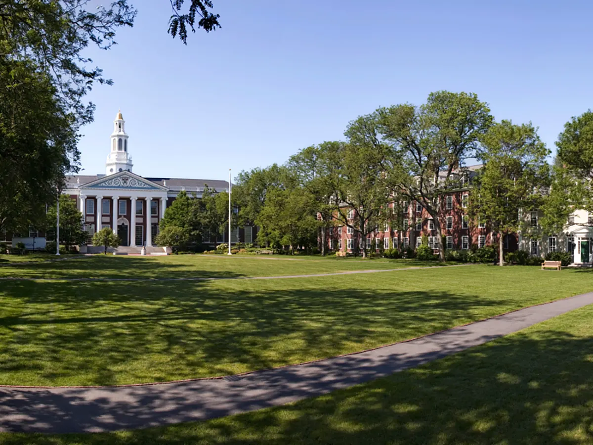 Baker Library North Entrance & Lawn