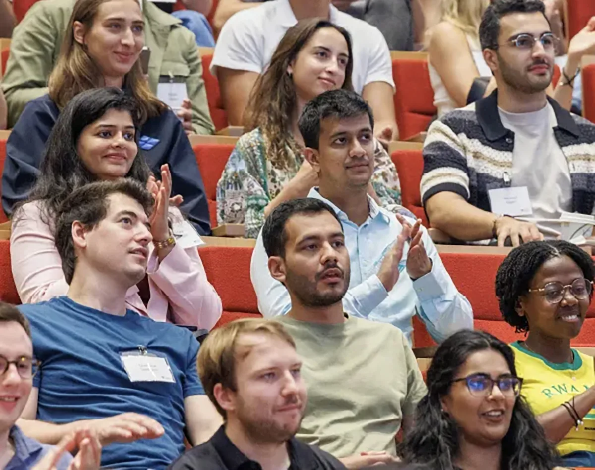 MBA students are introduced to the MBA Program in Klarman Hall.