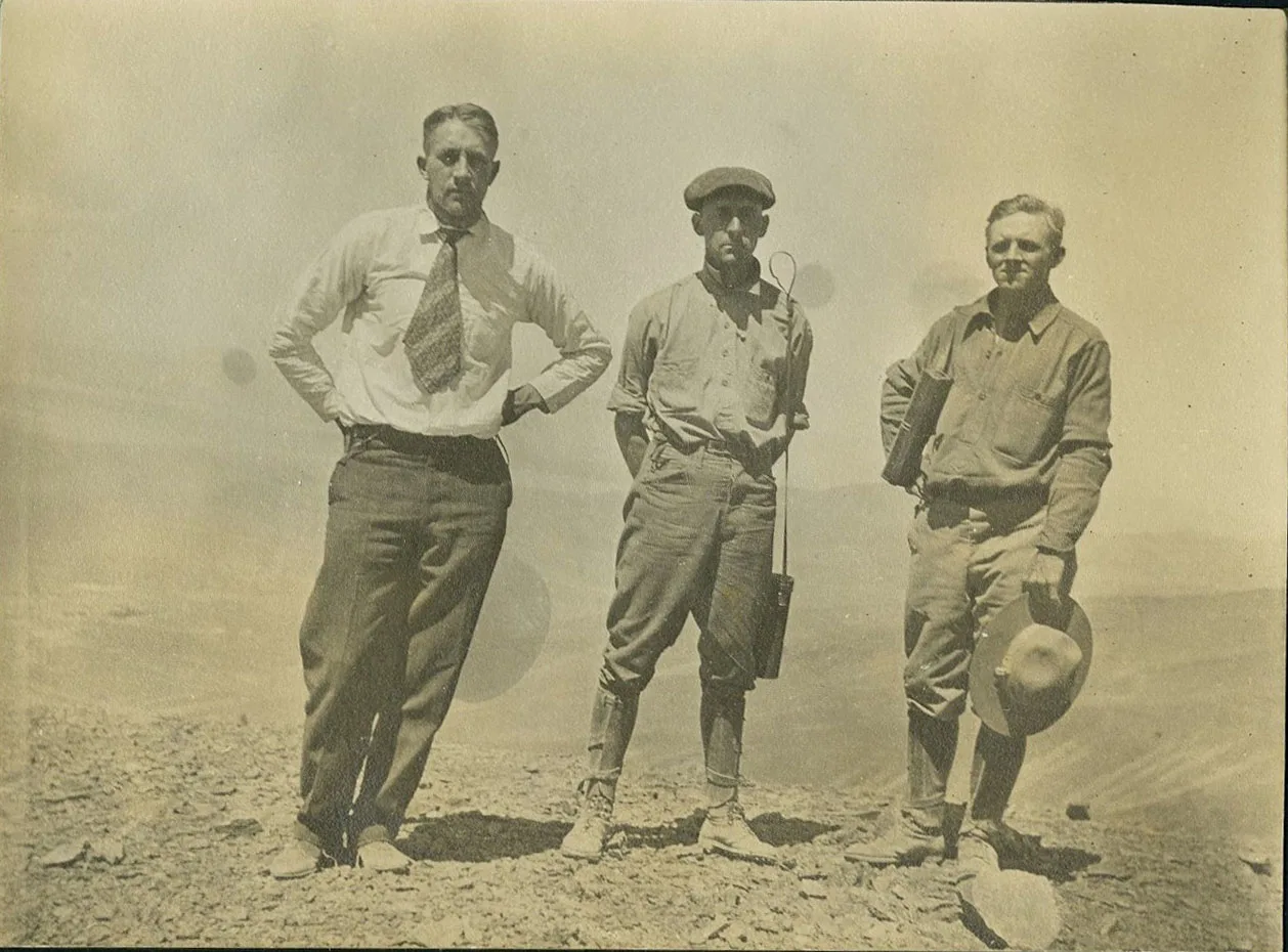 Thorp D. Sawyer (left) and colleagues near La Paz, Bolivia, 1914