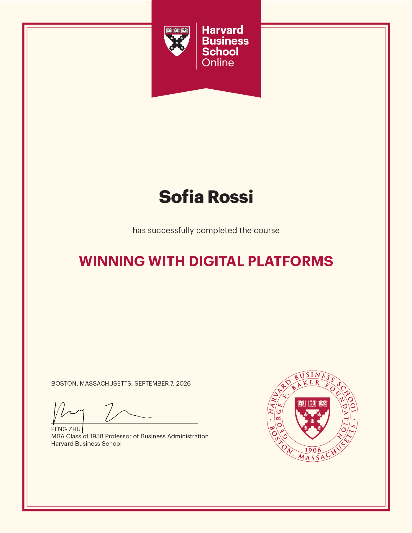 Certificate of Completion