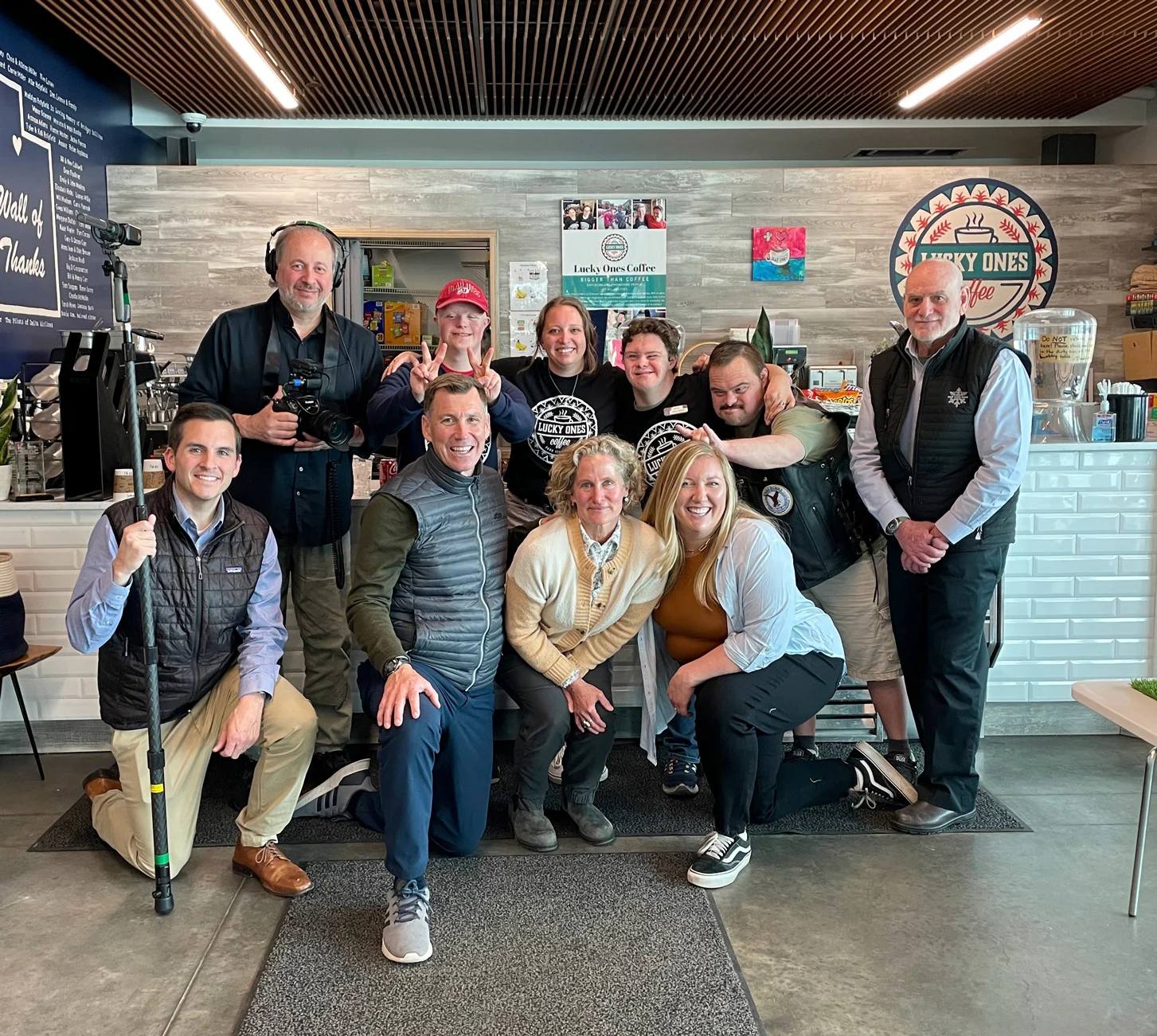 HBS Crew and Lucky Ones coffee group picture