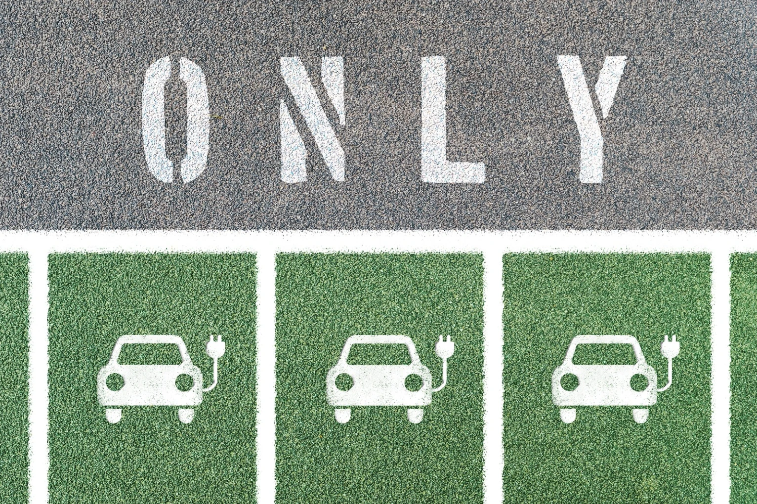 Parking for electric vehicles only.