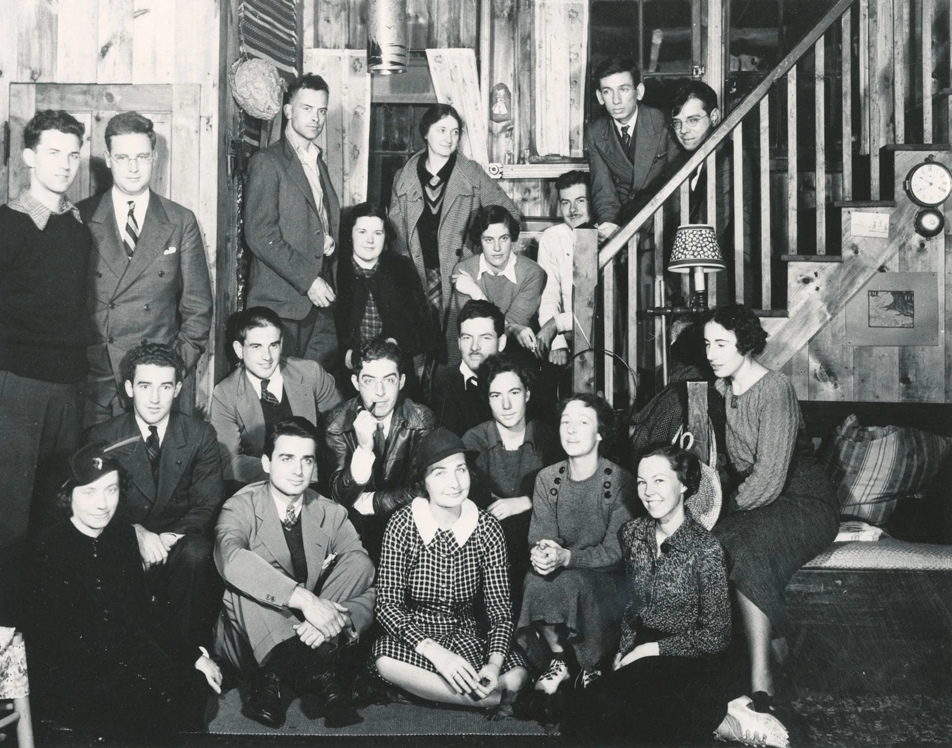 Edwin Land with employees, 1935
