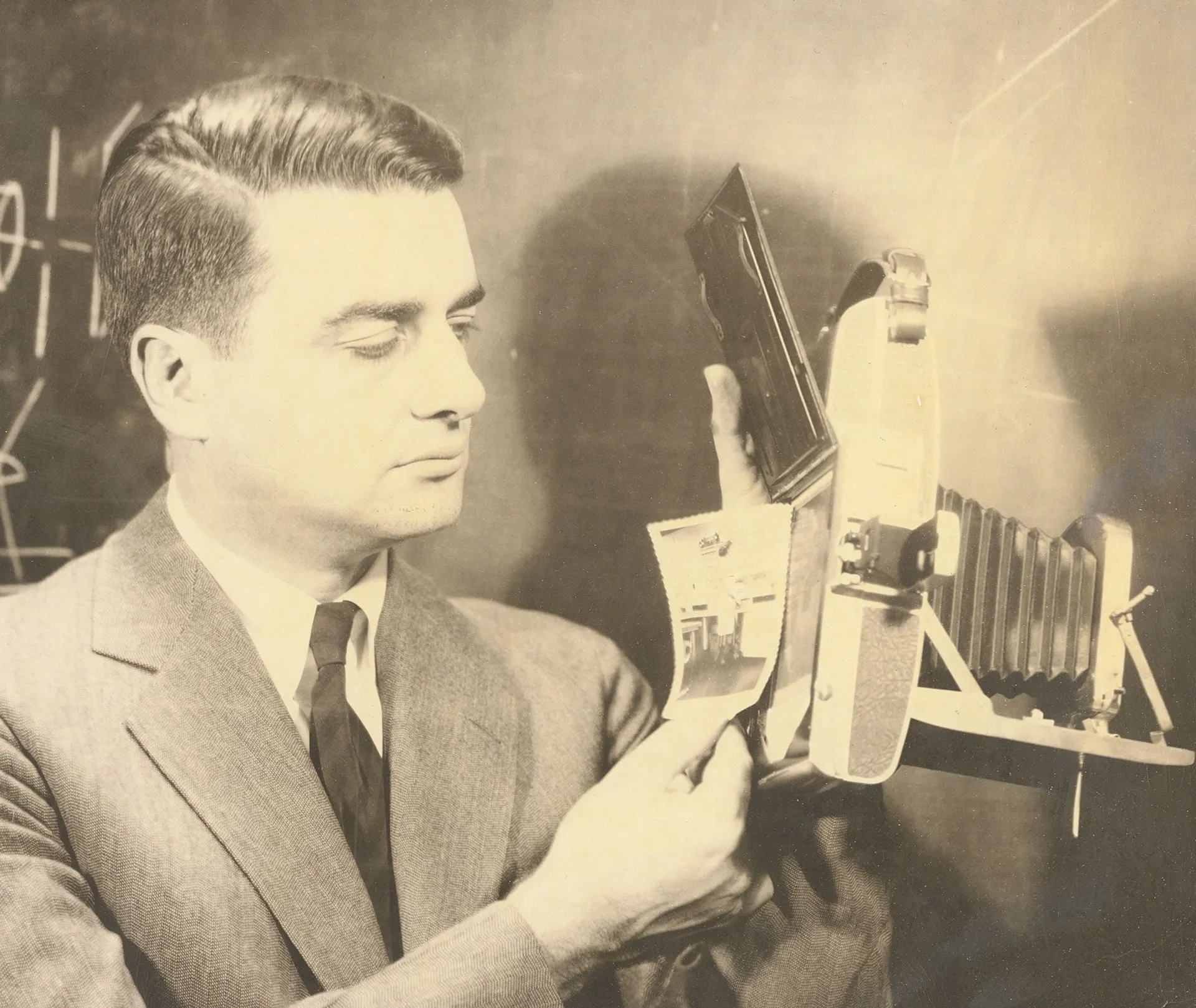 Edwin Land with Polaroid Land Camera, 1947
