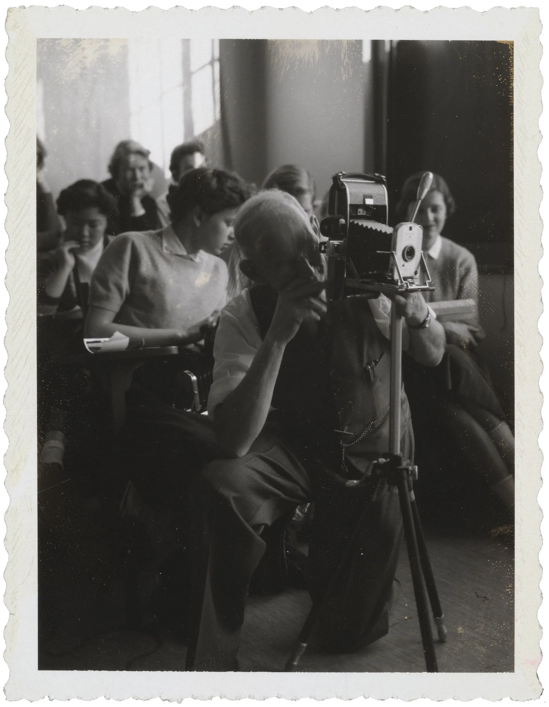 Clarence Kennedy in the classroom, 1954