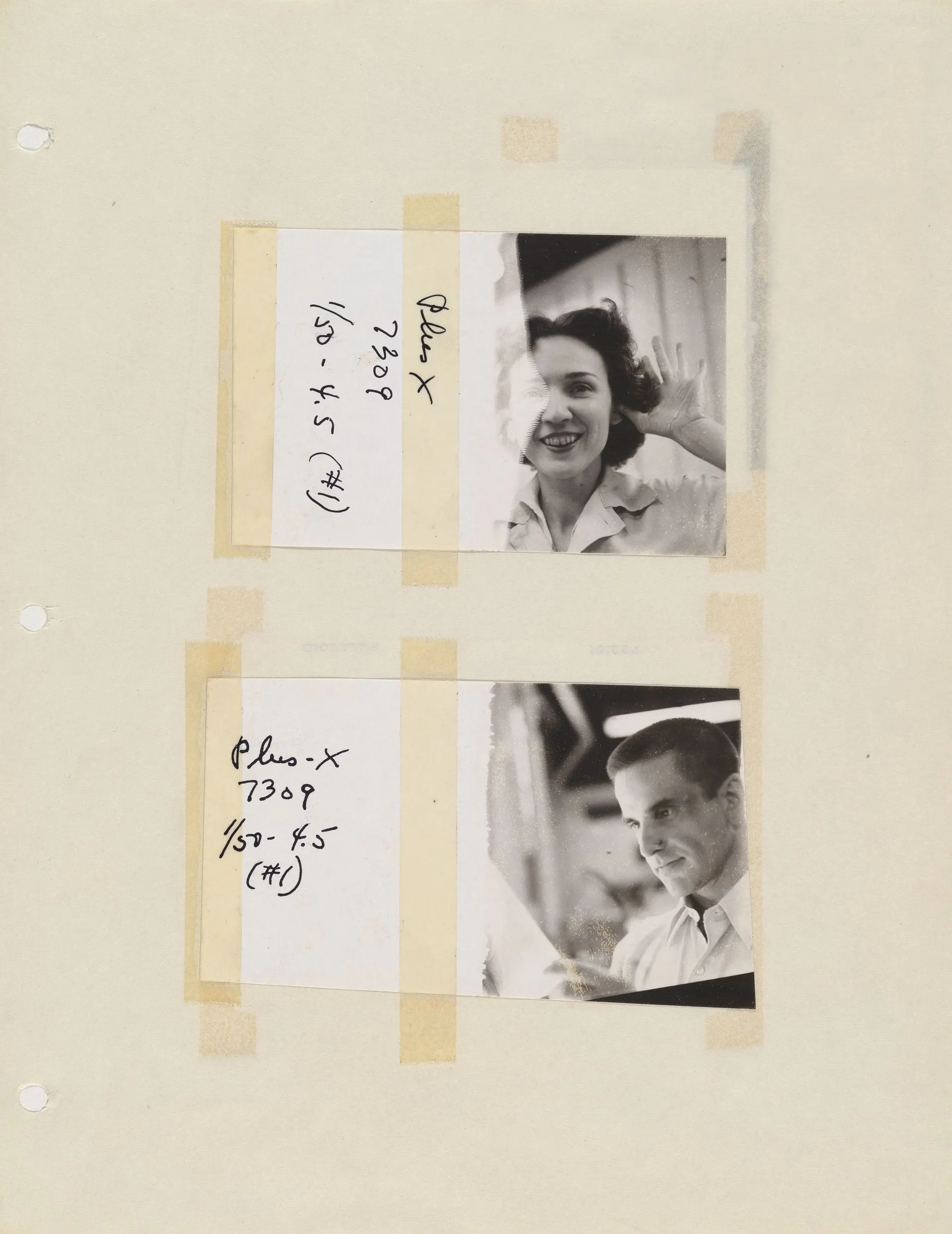 test photographs, Meroë Morse, Howard Rogers, ca. 1950s
