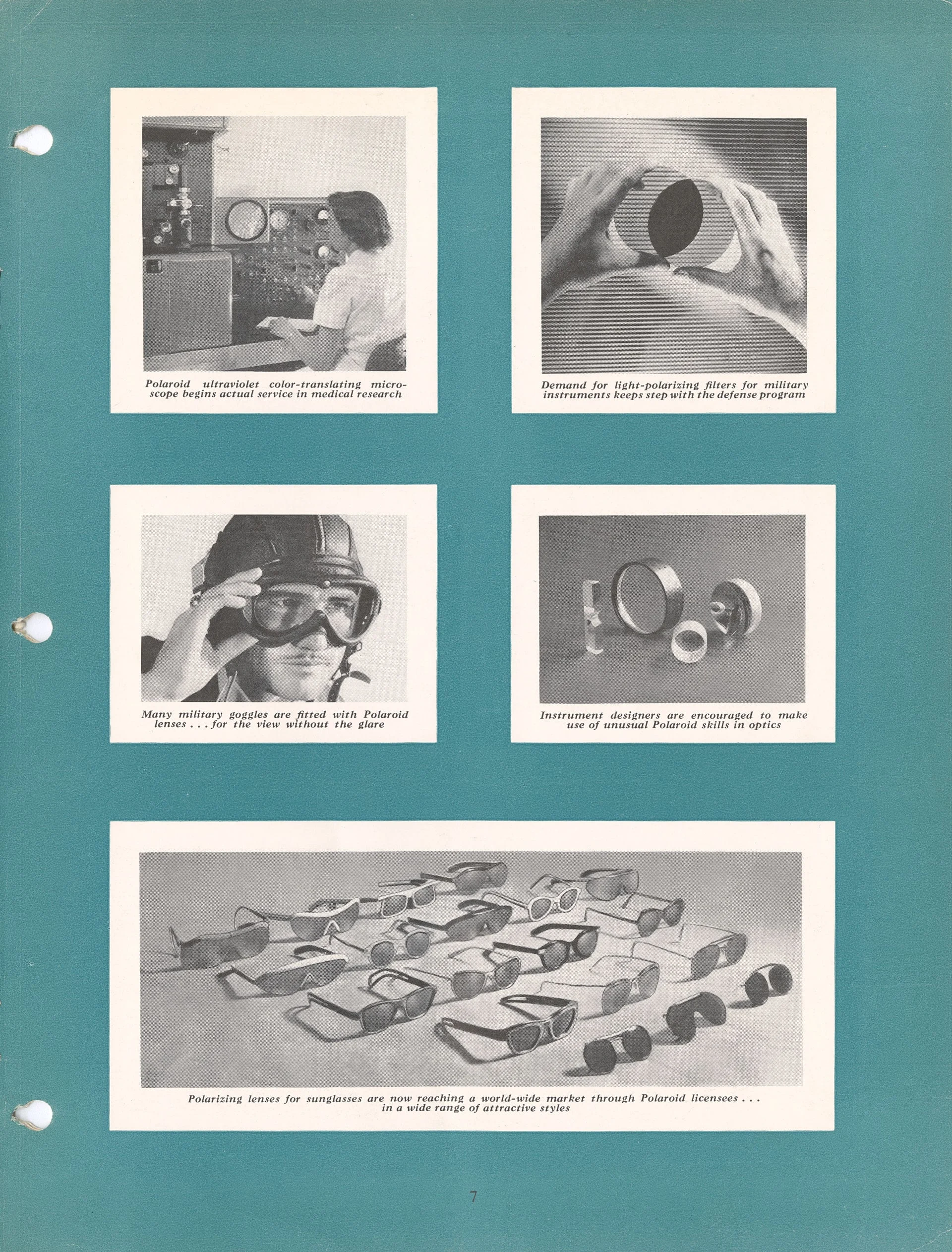 Polaroid products, Polaroid Corporation Annual Report, 1951