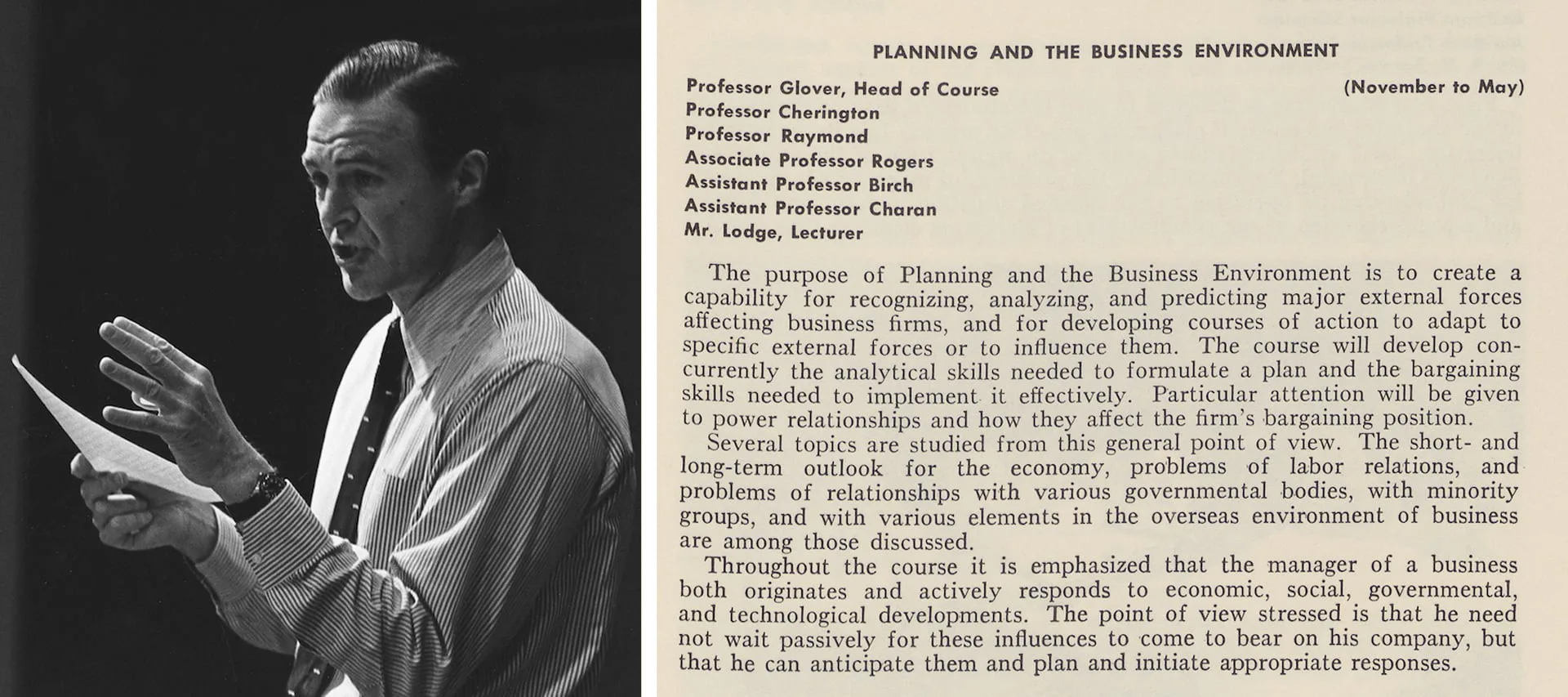 George C. Lodge, 1973 and “Planning and The Business Environment.”