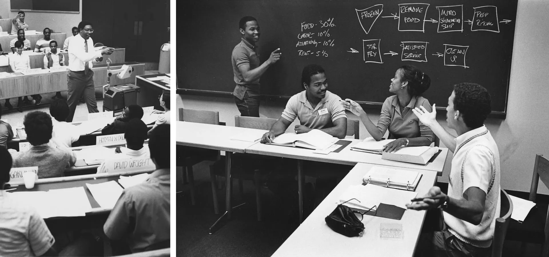 James I. Cash Jr. teaching Summer Venture in Management program, ca. 1983 and Summer Venture in Management Program, ca. 1983