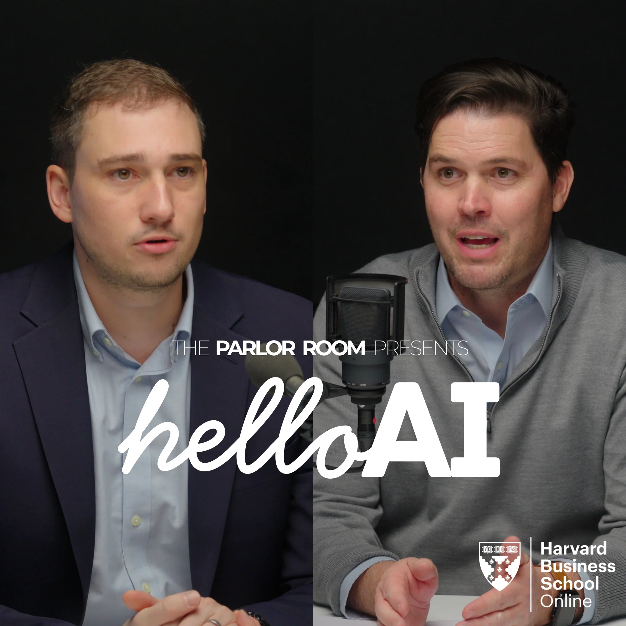 HBS Professor Iavor Bojinov with HBS Online Creative Director Chris Linnane on The Parlor Room presents Hello AI