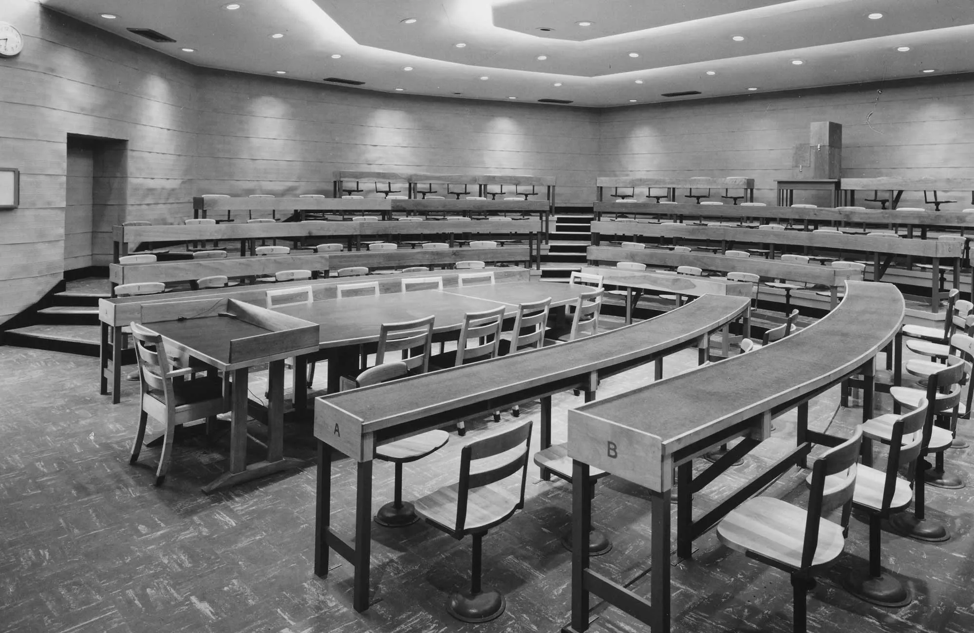 Mock-up classroom for Aldrich Hall, 1951