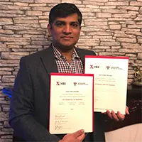Samir with certificate