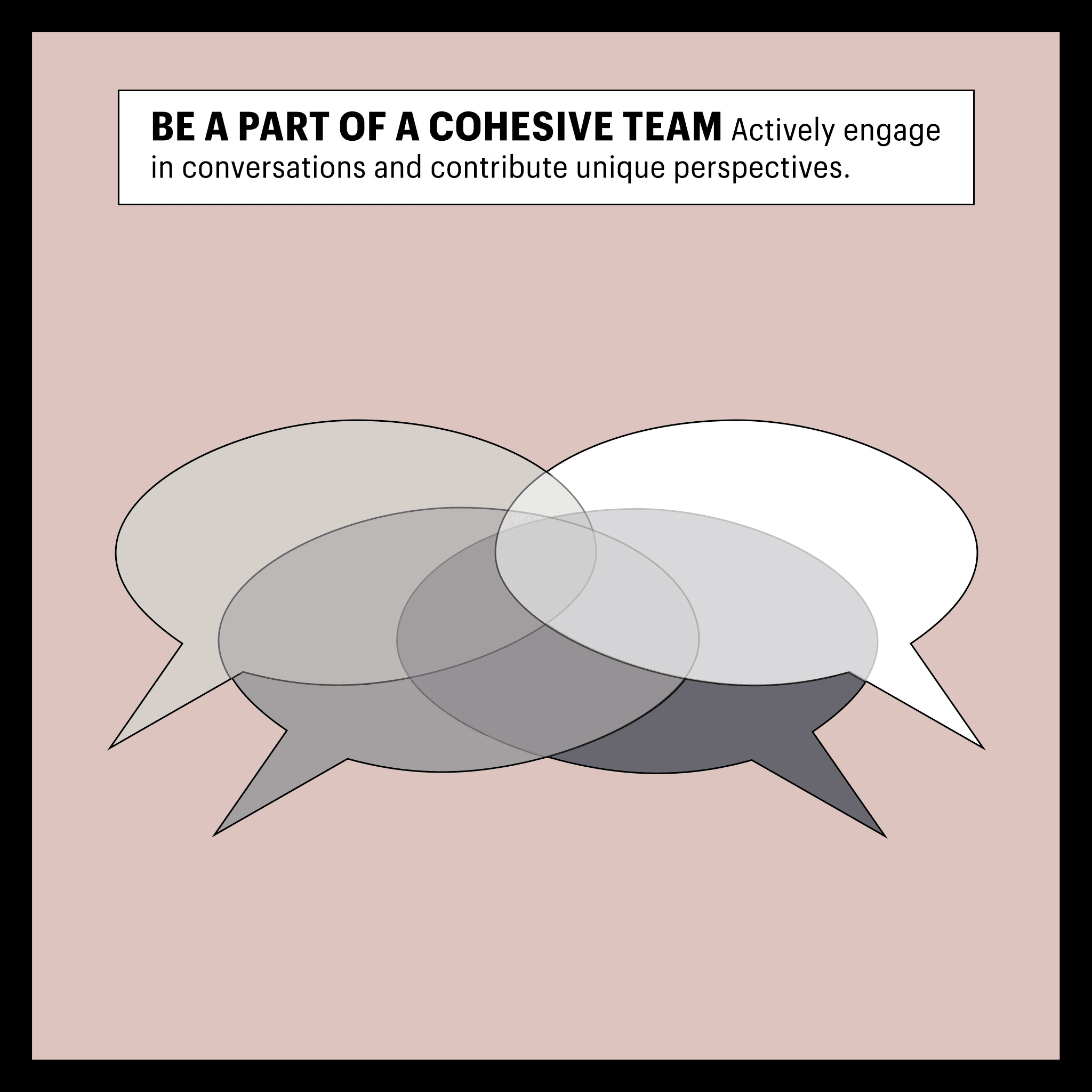 Tip 2: Be part of a cohesive team