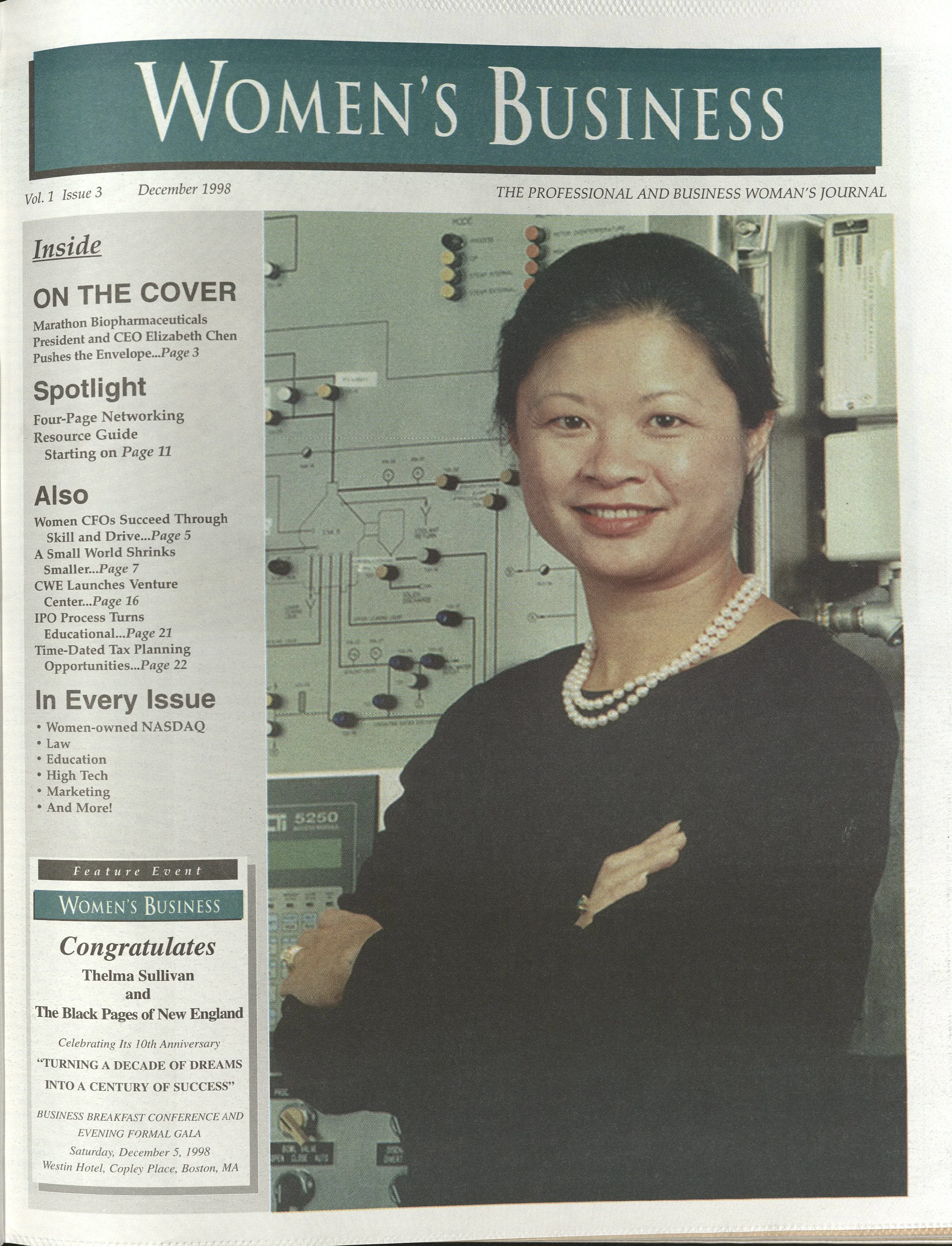 Journal cover with an Asian women with her hair tied back and arms crossed, smiling