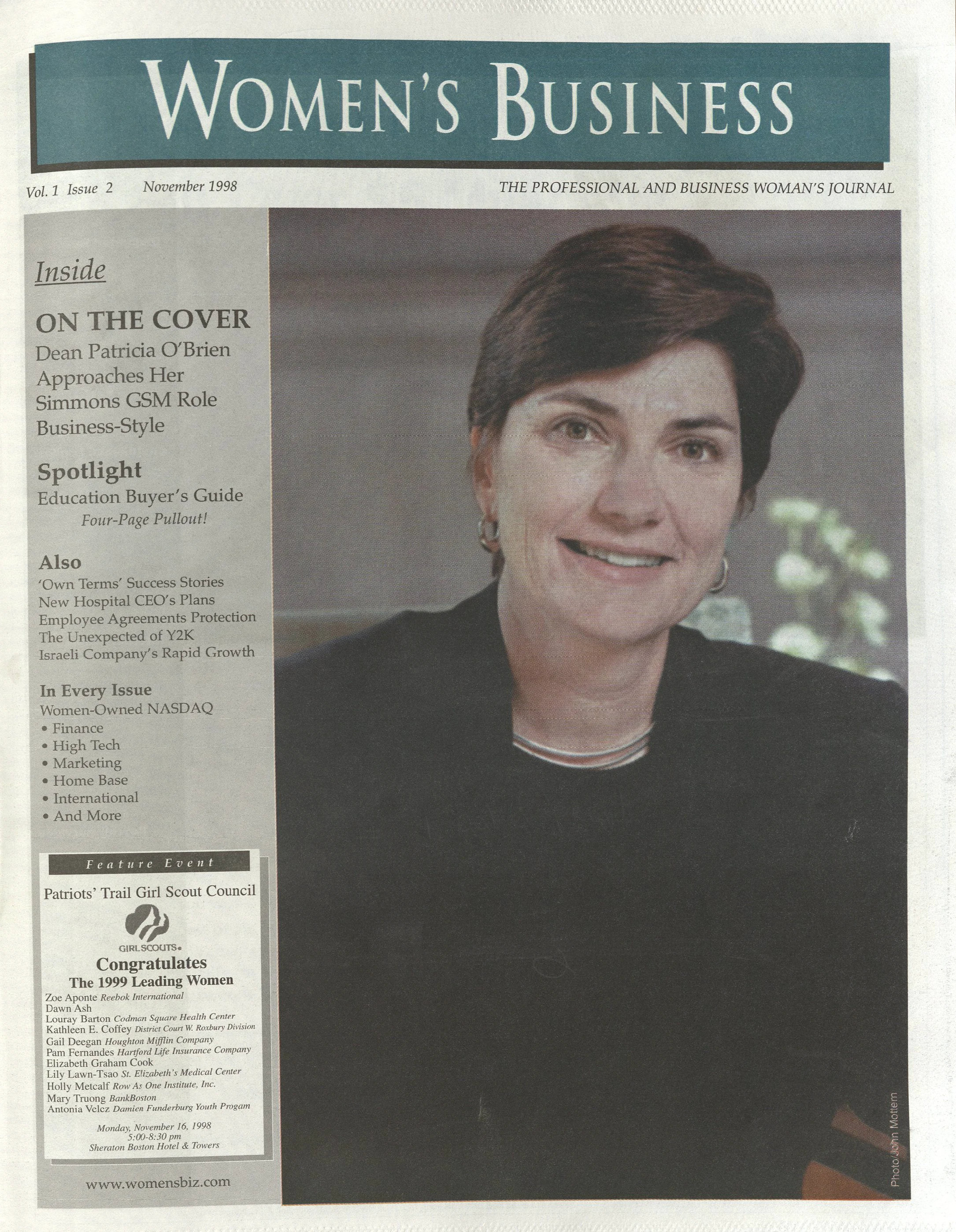 Journal cover with a white woman with short brown hair