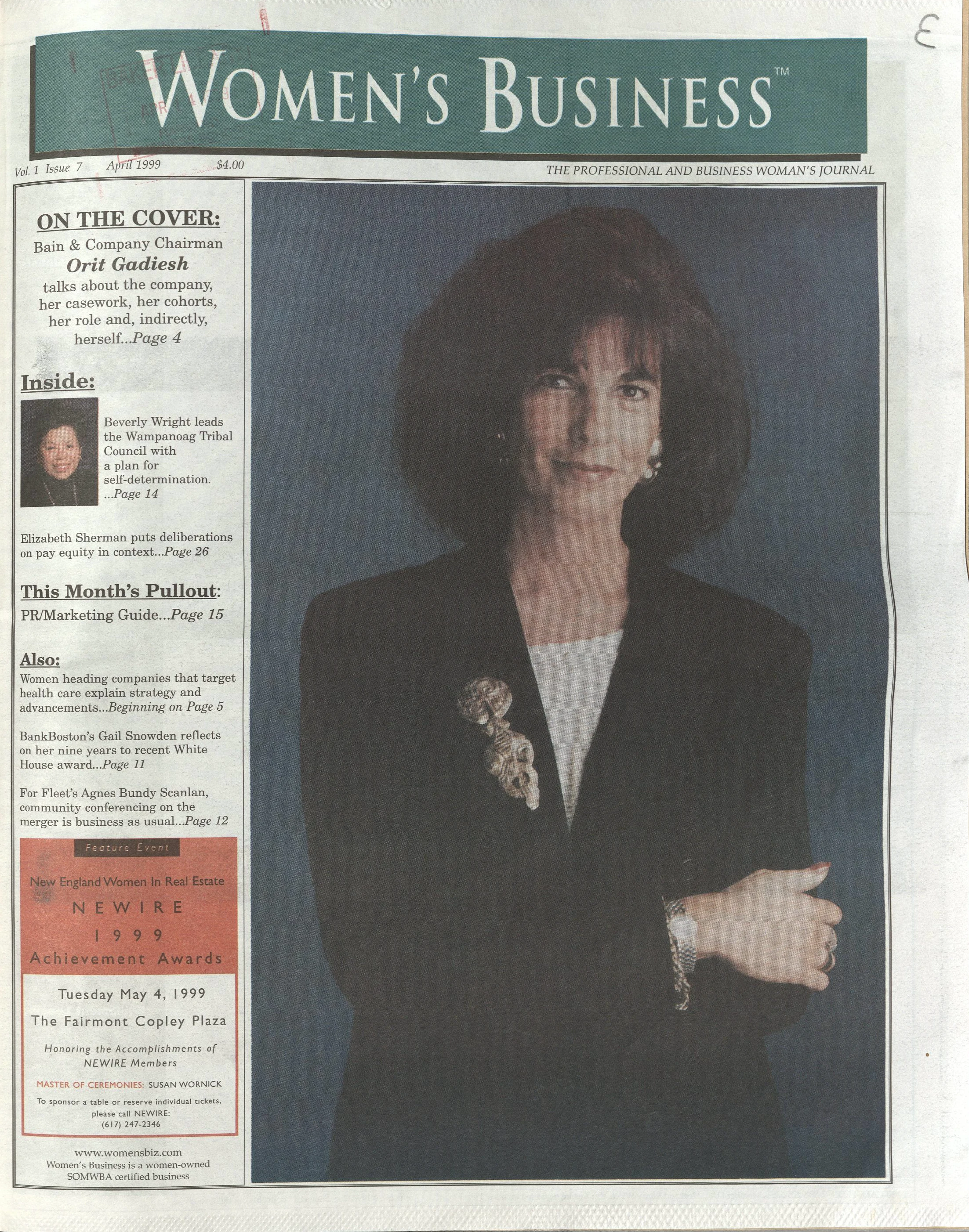 A journal cover with a woman with large brown hair