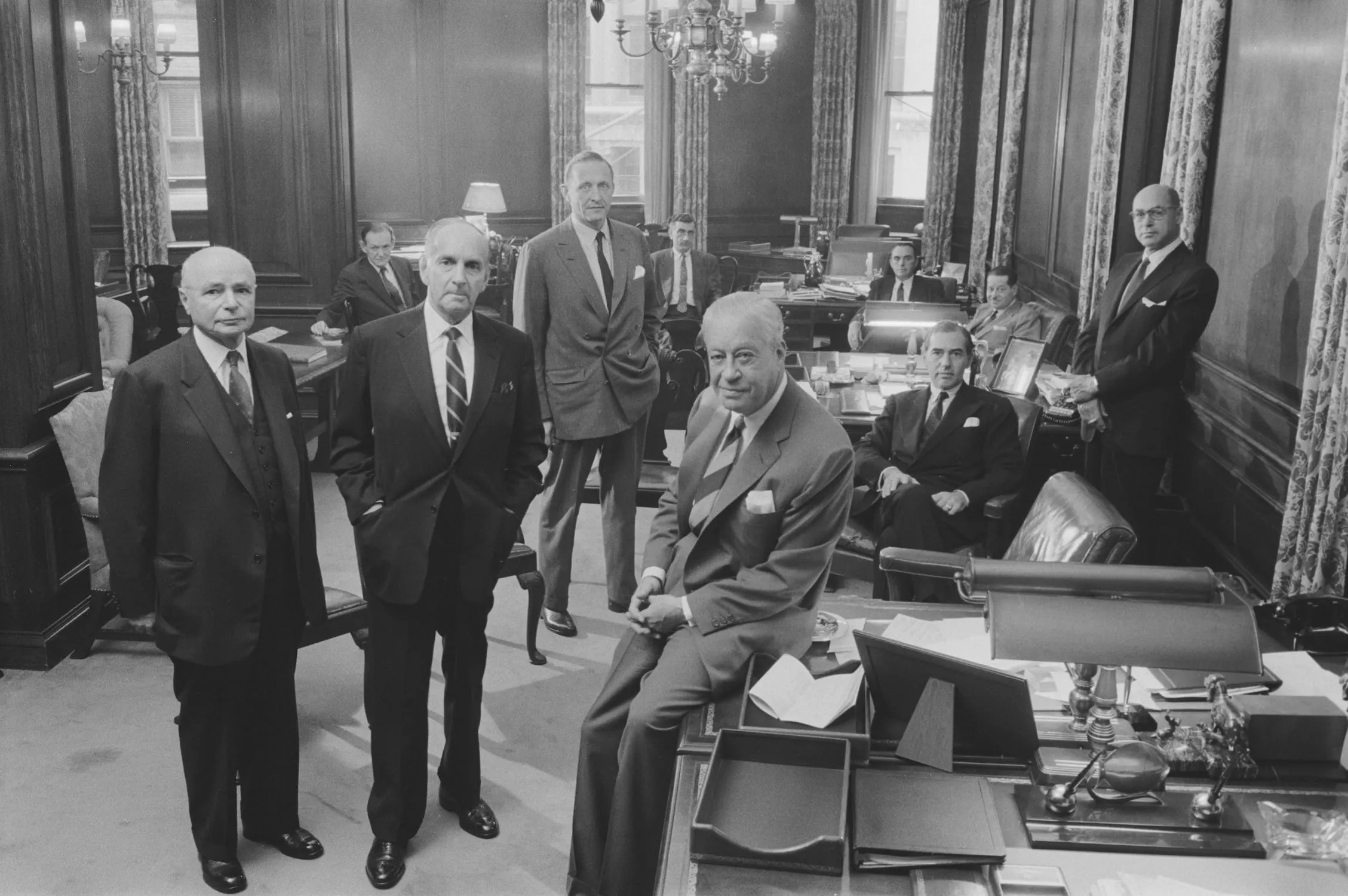 Lehman Brothers "partners' room," 1957. Courtesy of the Center for Creative Photography, The University of Arizona. Photo by Dan Weiner; Copyright John Broderick.