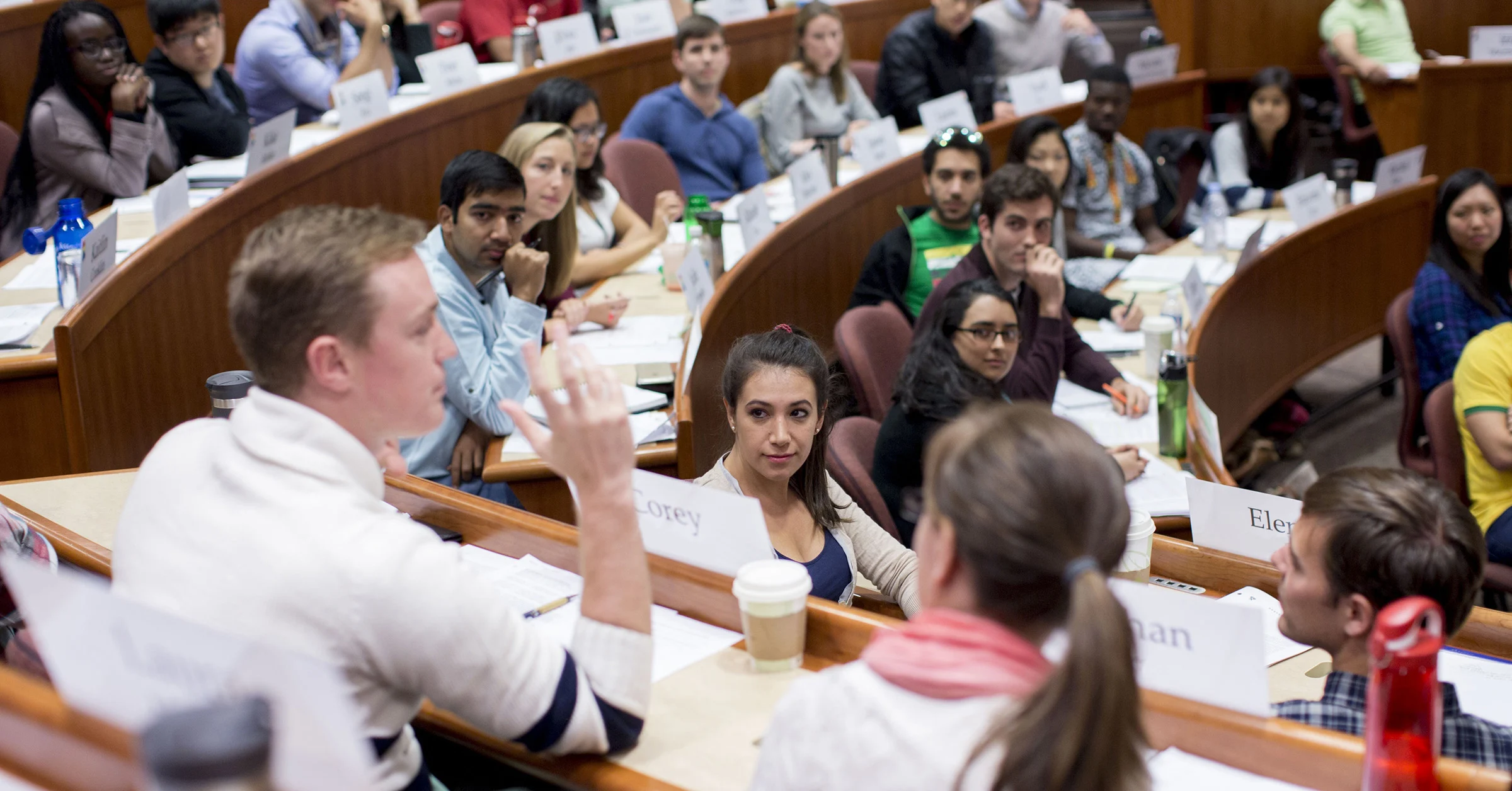 MBA students in a business learning environment
