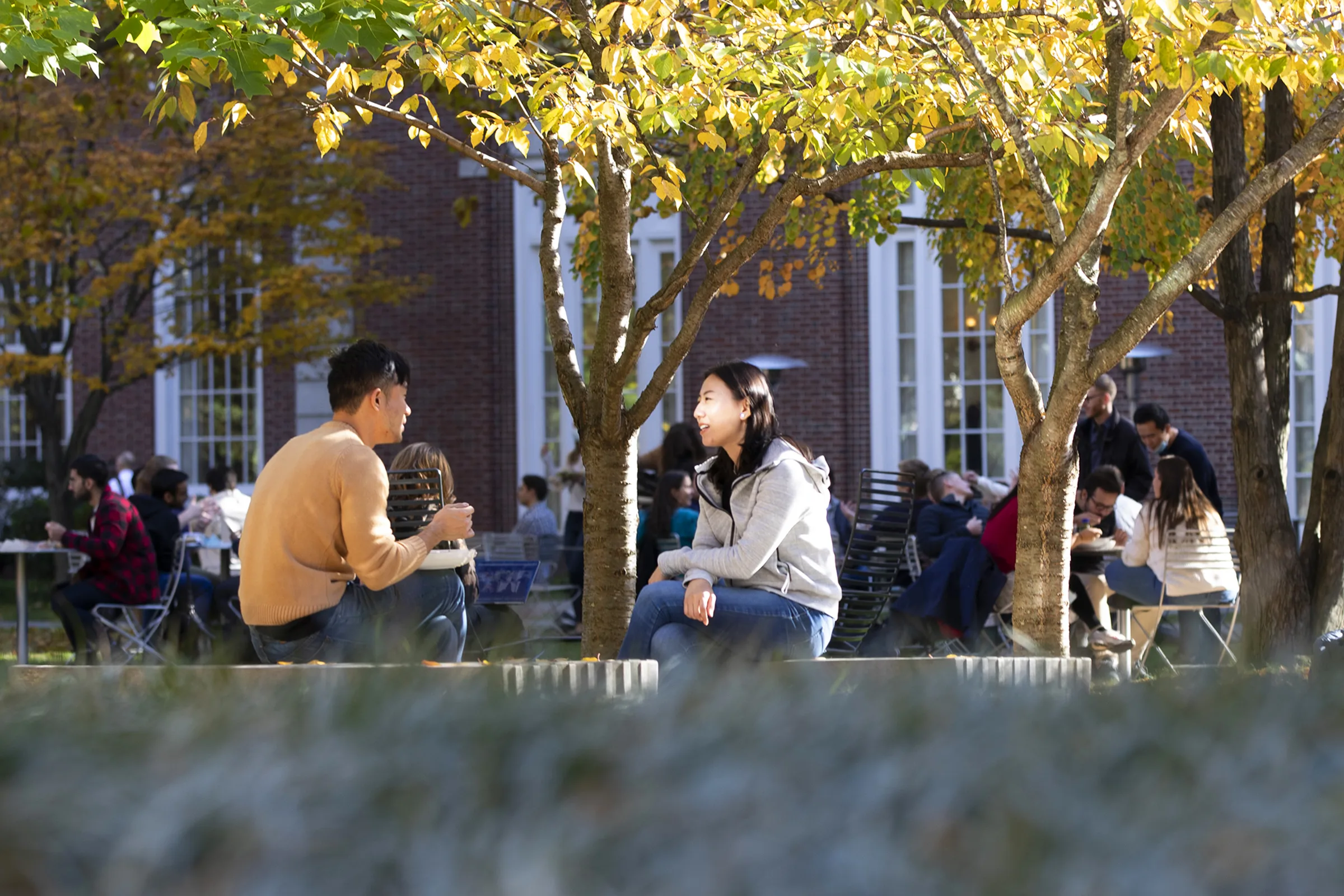 The Harvard Business School campus was designed with the belief that daily interactions increase the potential for learning.