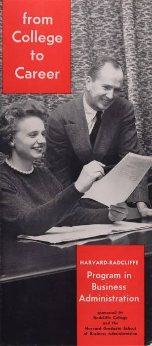 Harvard-Radcliffe Program in Business Administration brochure, ca. 1956