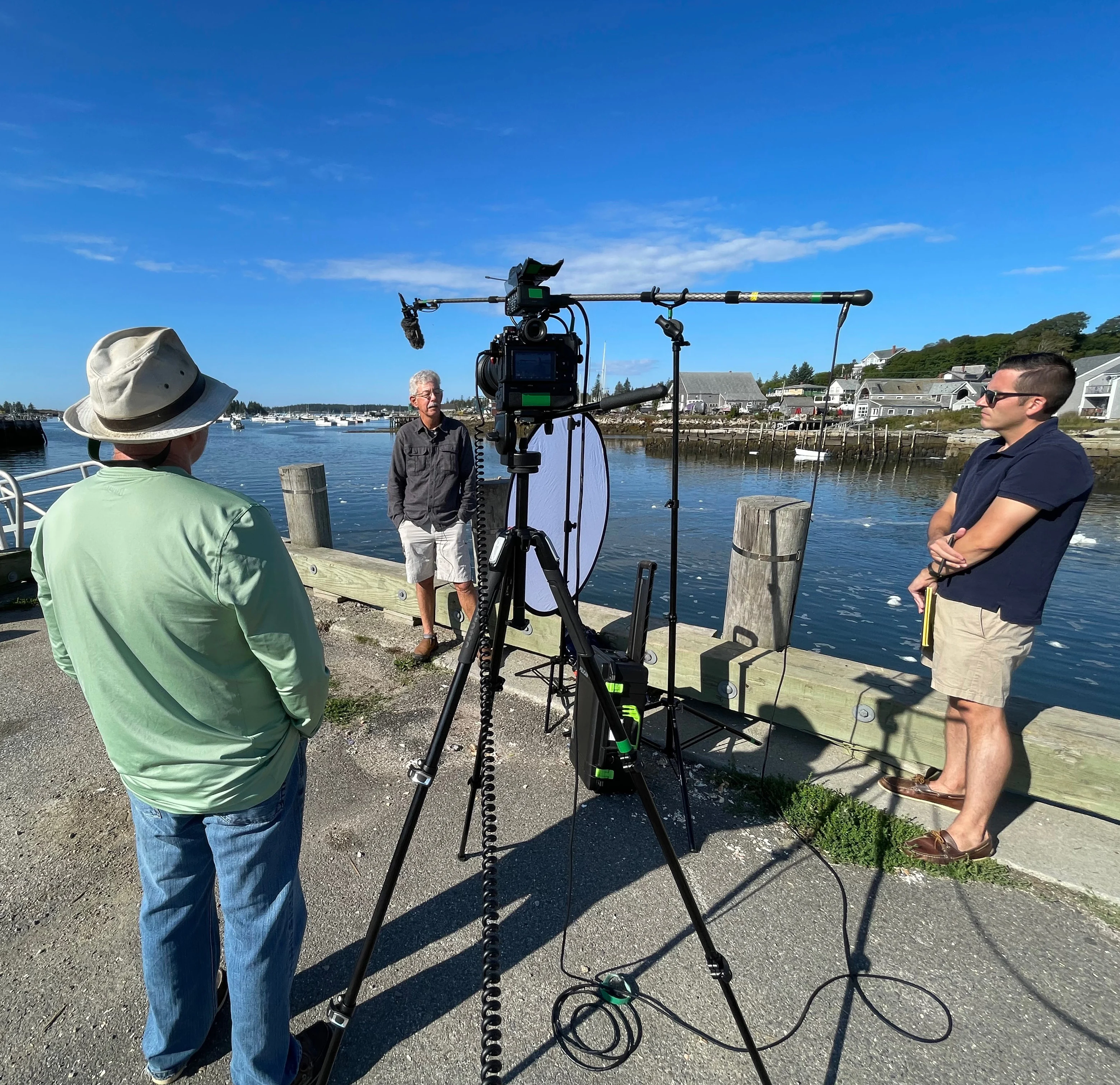 Professor Ruback and Matt Preble on location in Vinalhaven