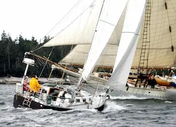 Mike Wheeler Sailing on a boat