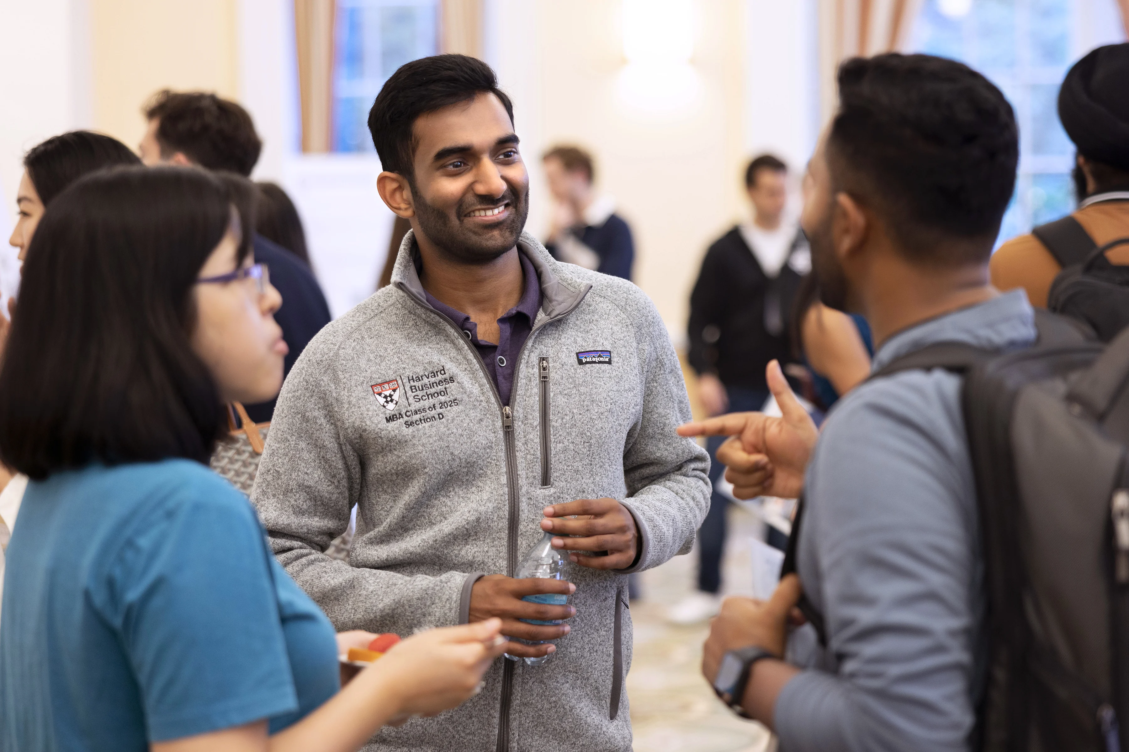 MBA students discuss prospective ventures at the Rock Center's Entrepreneurship Day.