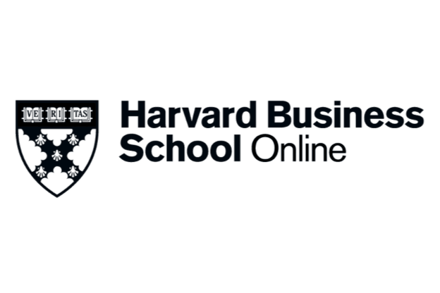 Black-and-white Harvard Business School online logo, circa 2013.