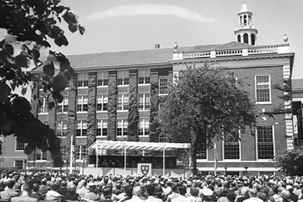 Aldrich Hall at HBS at dedication on June 11, 1953.