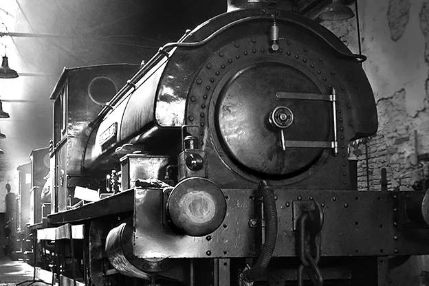 A locomotive train, circa 1946.