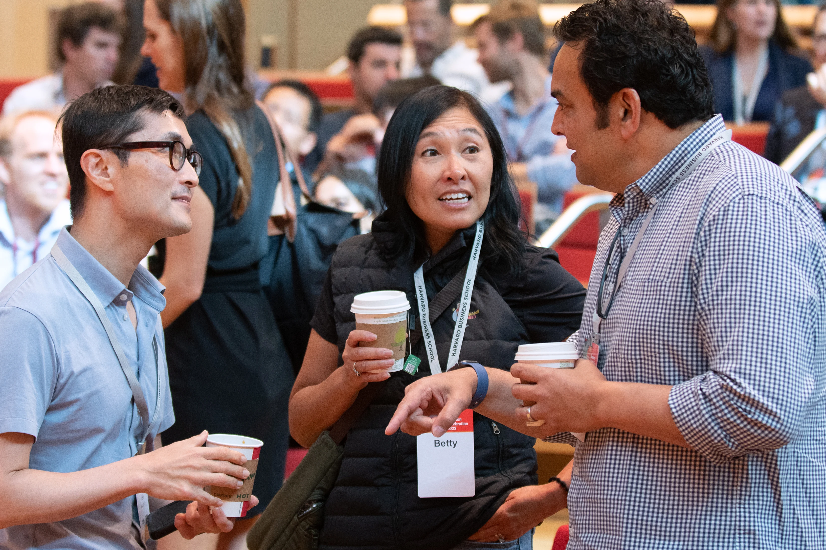 MBA classmates reunite on campus at reunions.