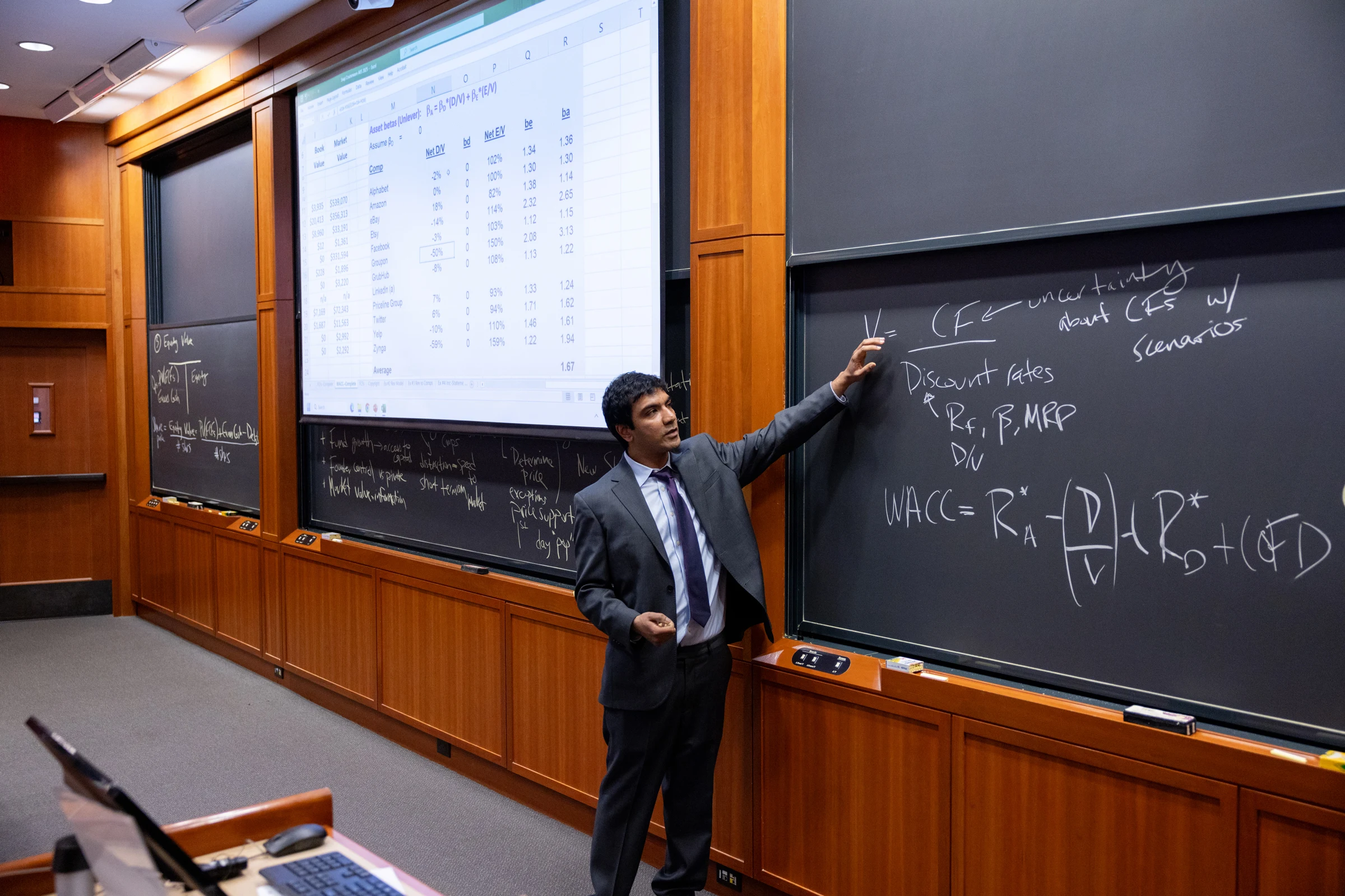 Professor at blackboard