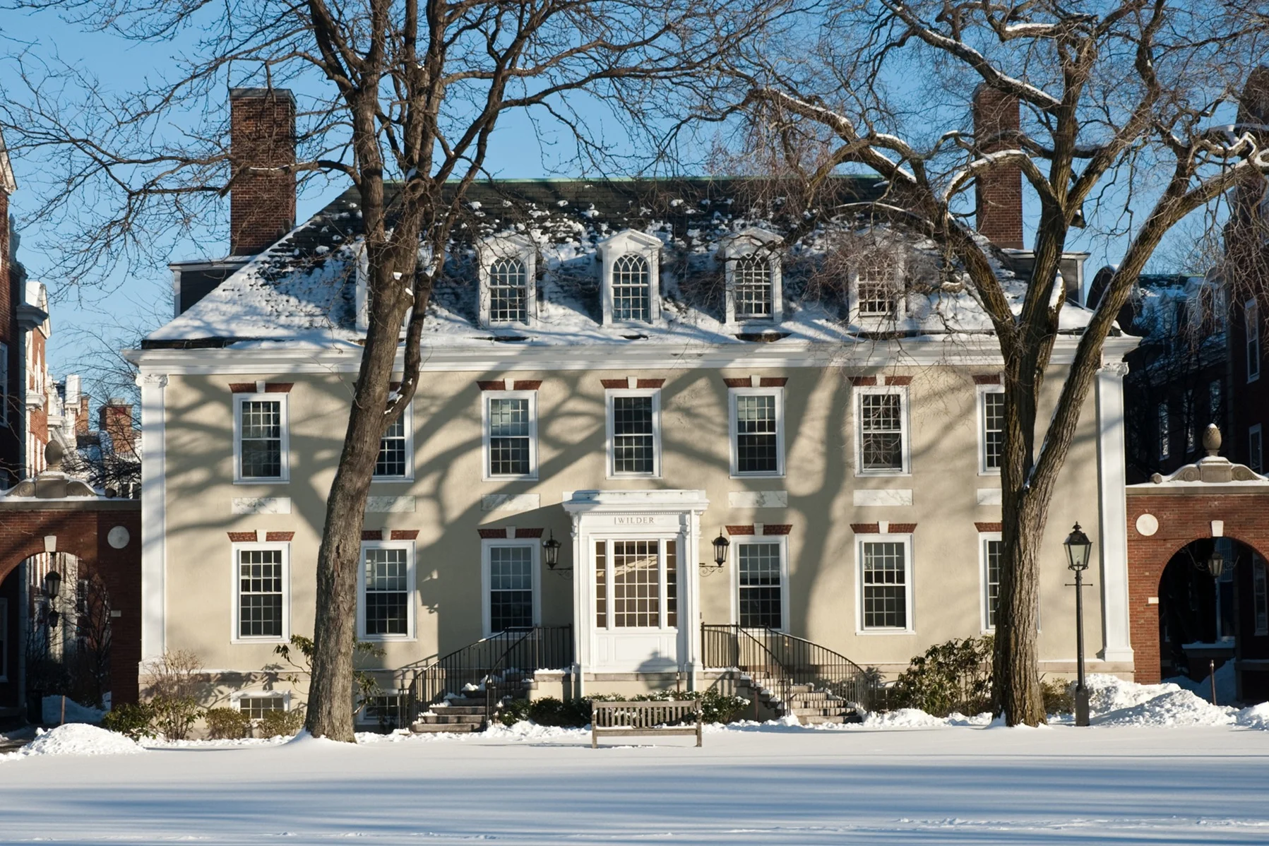 Wilder House in the snow