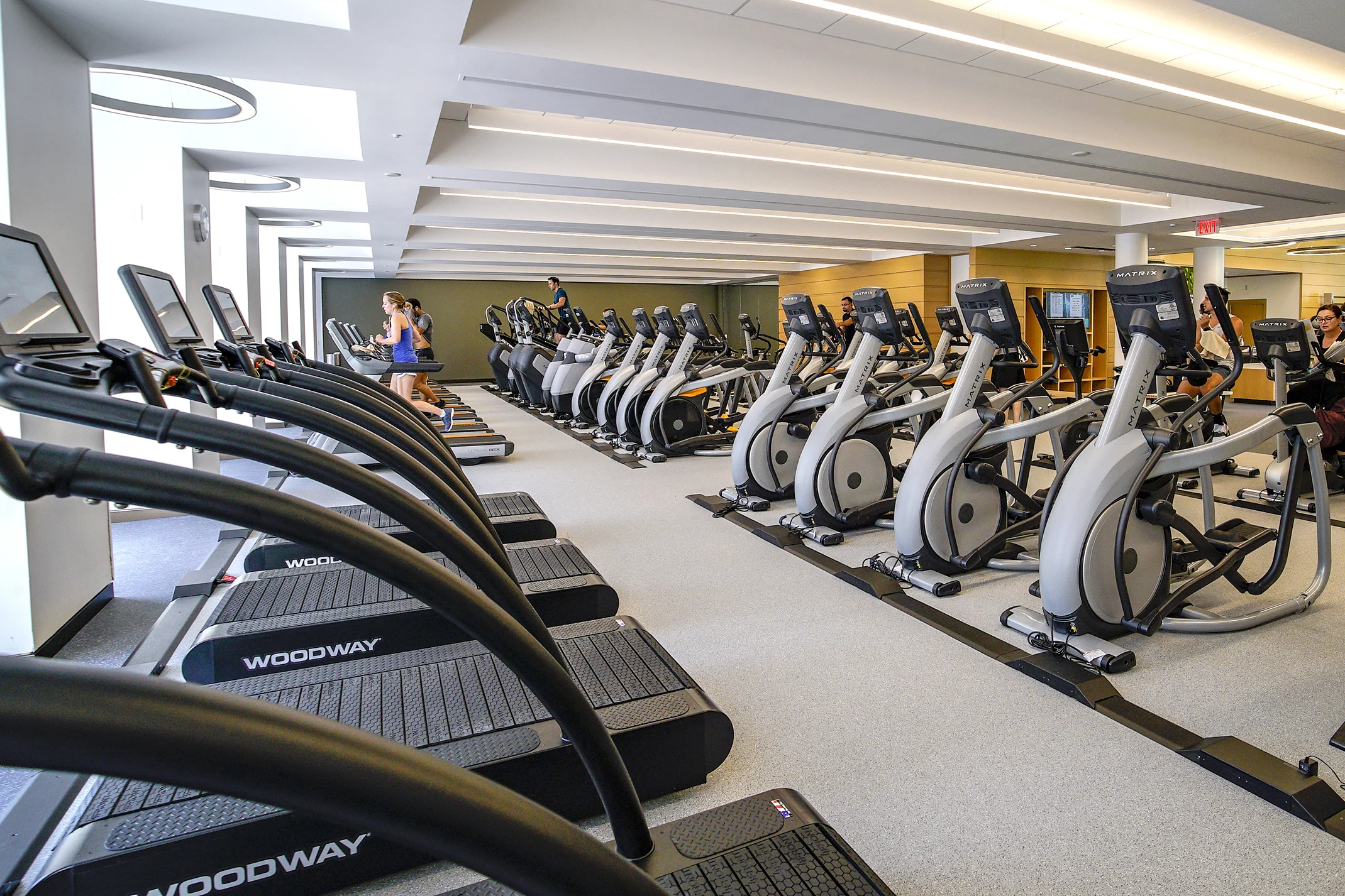 Treadmills area in the Tim Day Fitness Room, Shad Hall
