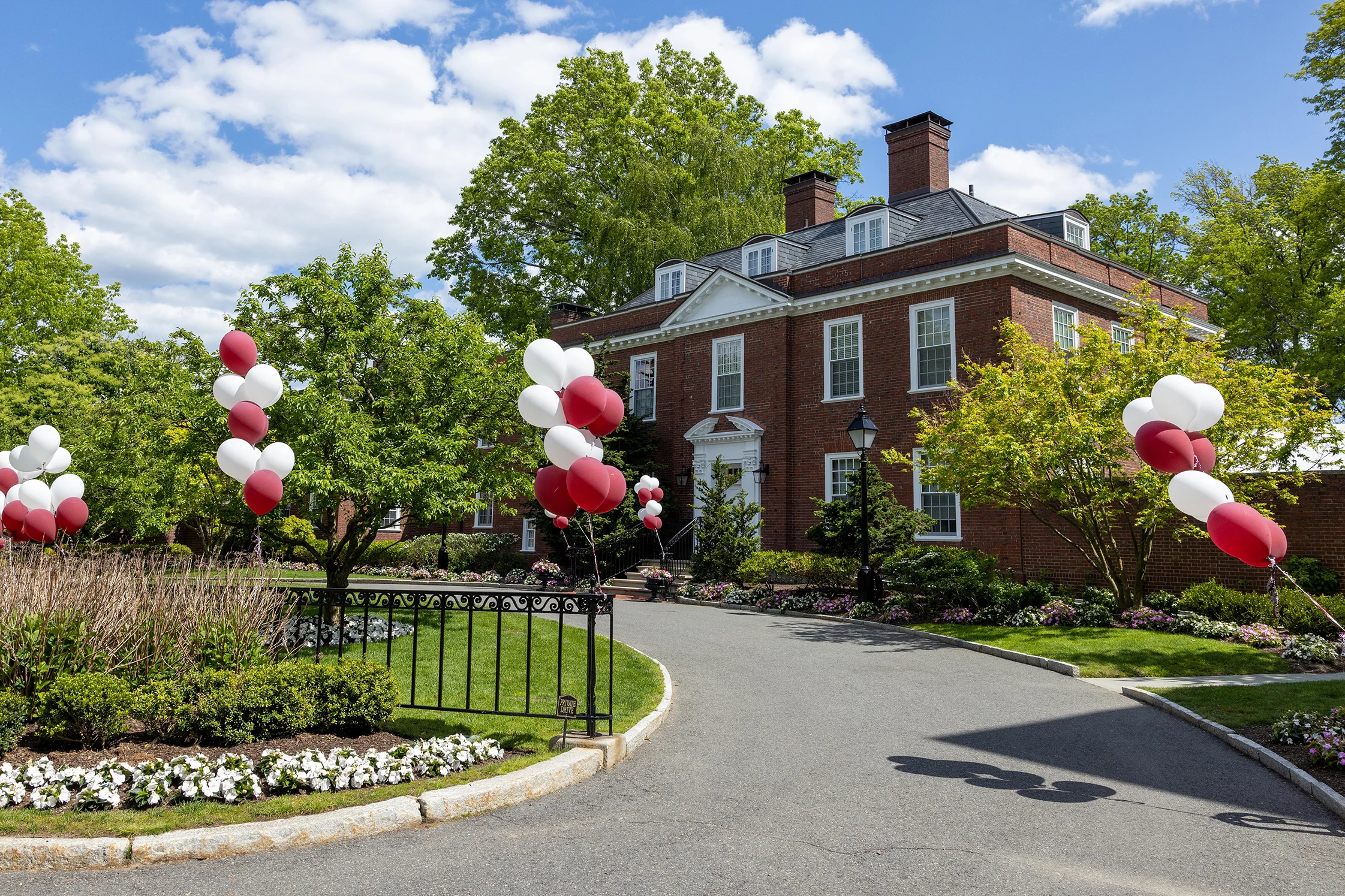 Dean’s House main entrance during Commencement