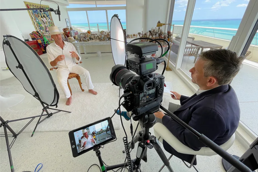  Professor Robin Greenwood on location for the “Faena: Magic in Mid Miami Beach” multimedia case study