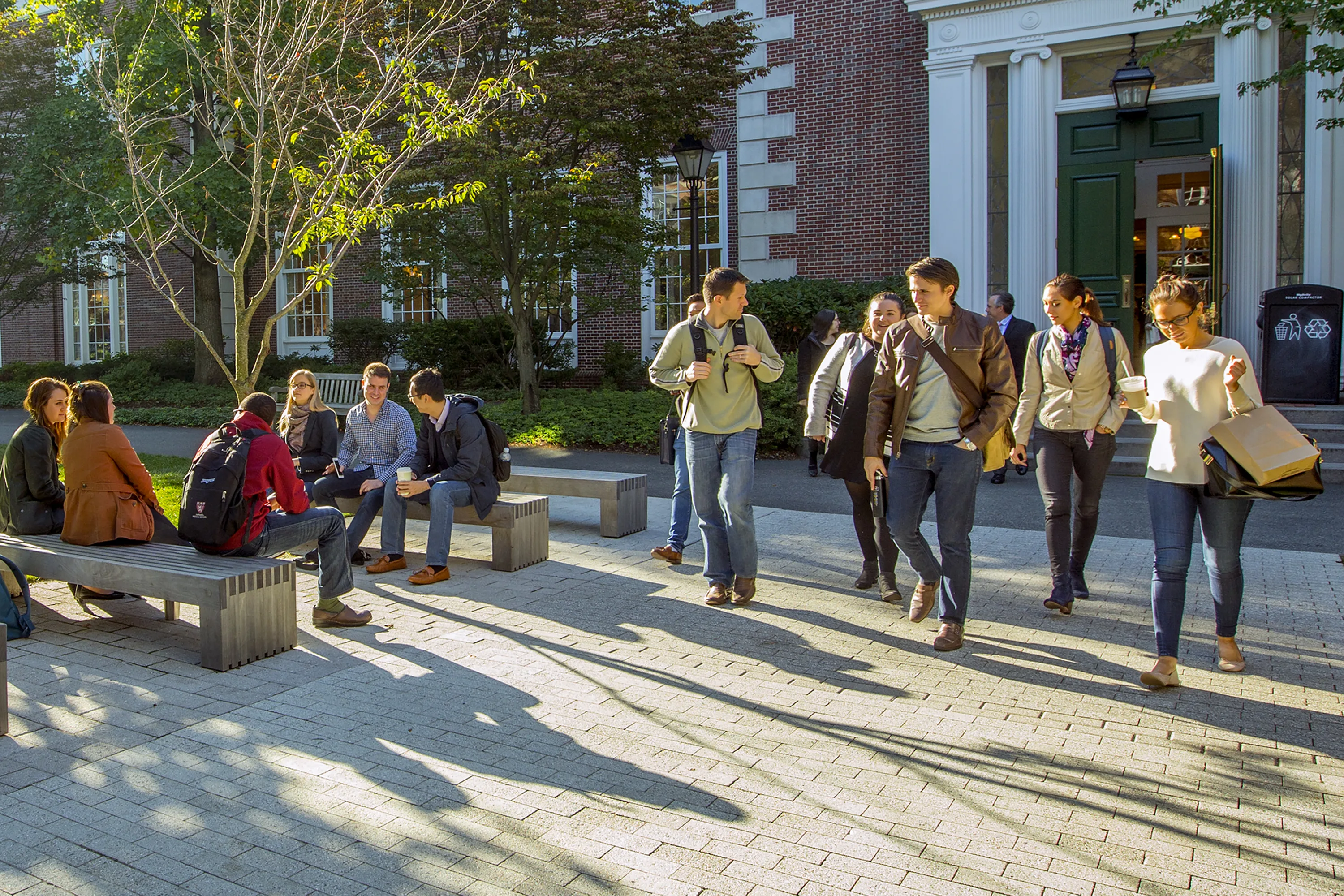 The Harvard Business School campus was designed with the belief that daily interactions increase the potential for learning.