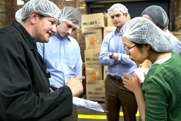 Field - people wearing hair nets