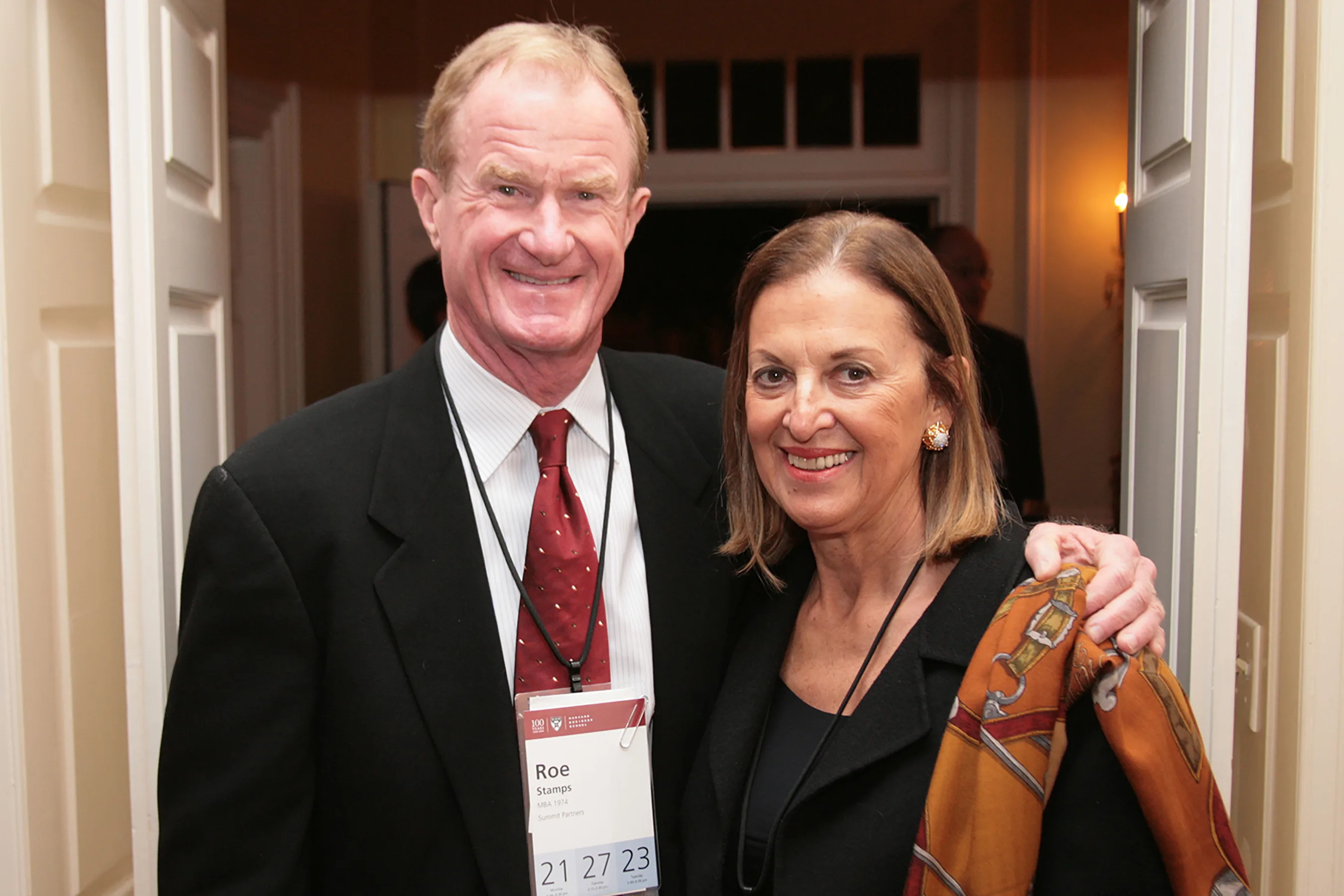 E. Roe Stamps IV (MBA 1974) and Penelope W. Stamps